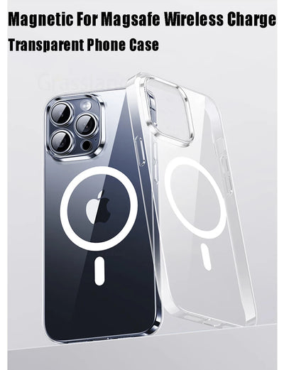 MagSafe Wireless Charge Case For iPhone Clear Back - Smarsty
