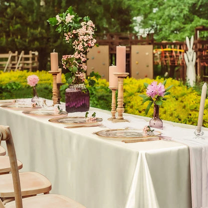 Satin Rectangle Tablecloth for Elegant Wedding Decor - Smarsty