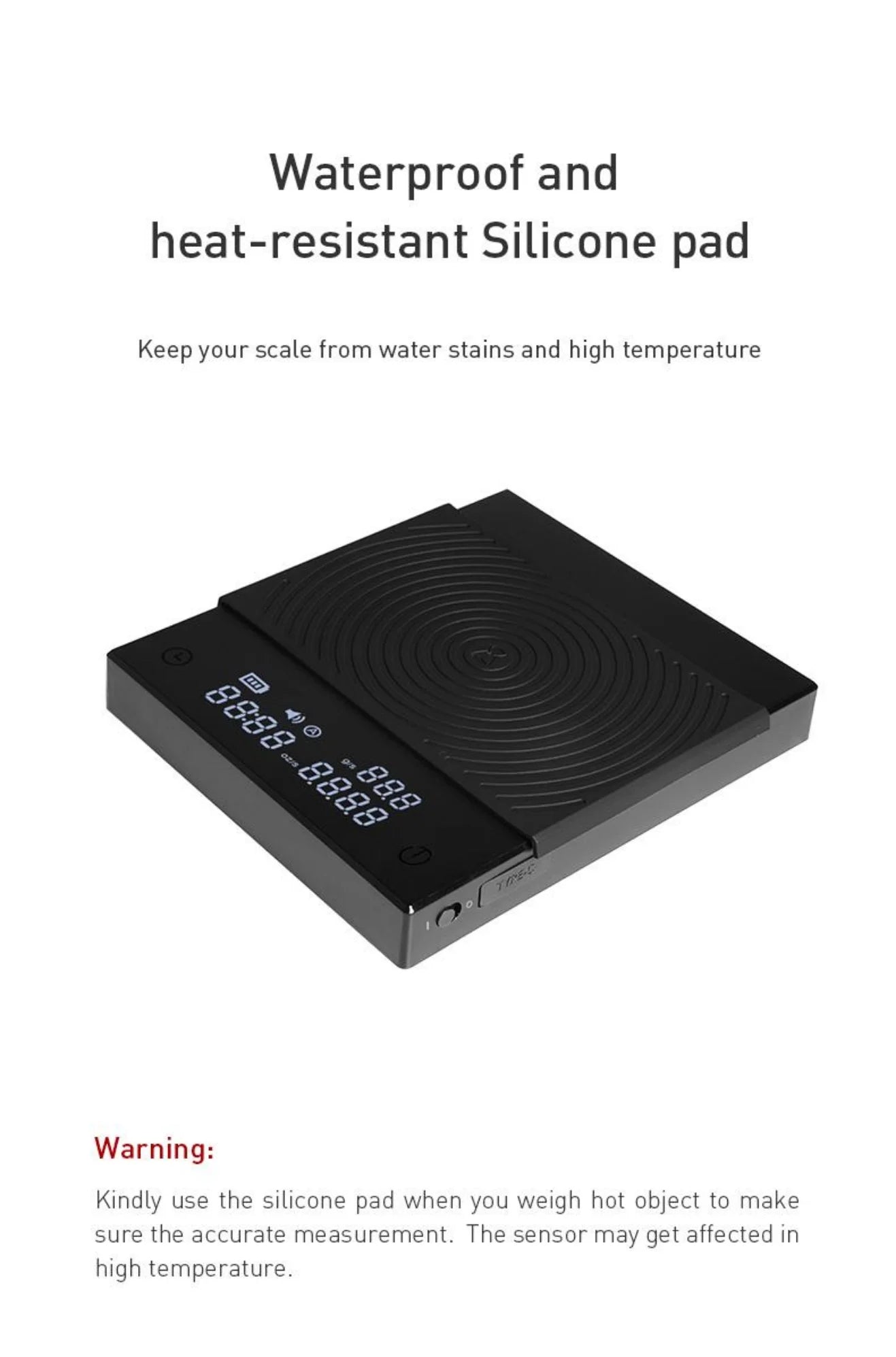 Timemore Black Mirror Digital Coffee Scale with LED Display - Smarsty