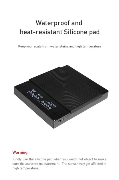 Timemore Black Mirror Digital Coffee Scale with LED Display - Smarsty