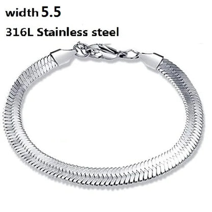 316L Stainless Steel Cuban Chain Bracelet for All - Smarsty