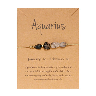 12 Constellation Natural Stone Beads Bracelets for Zodiac Signs - Smarsty