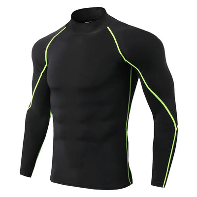 Men Sport T-shirt Quick Dry Bodybuilding Running Shirt Long Sleeve Compression Top Gym T Shirt Men Fitness Tight Rashgard - Smarsty