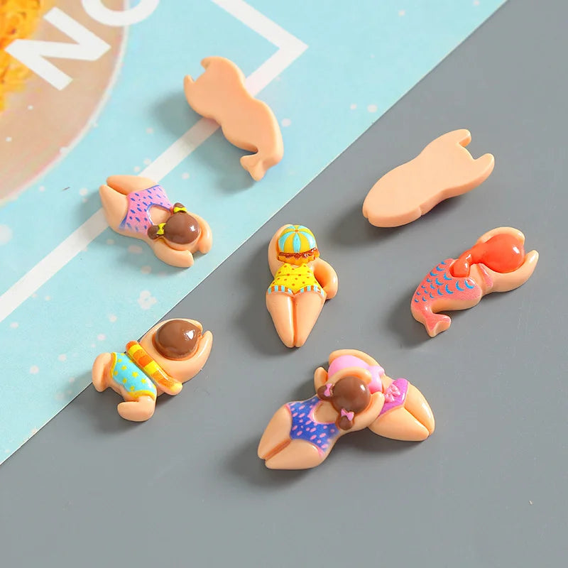 6Pcs Swimming Boys Girls Sports Resin Shoes/bags/cups  Ornaments DIY Funny Bracelet decoration Charms Fit Birthday Present