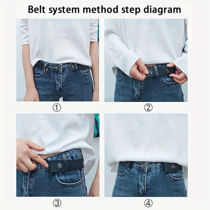 Adjustable Elastic Unisex Woven Jeans Belt Seamless - Smarsty