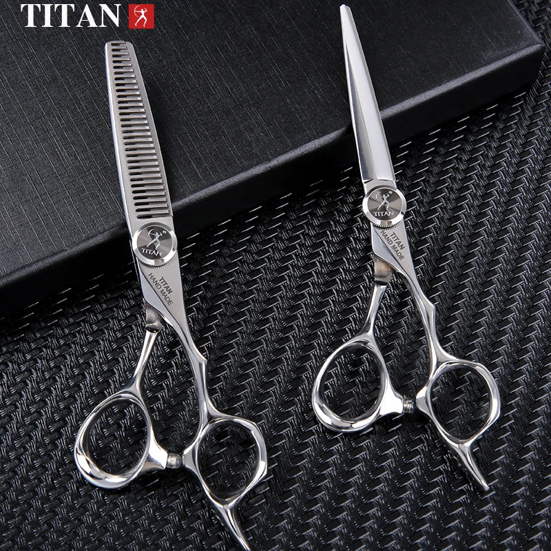 Titan Professional Hair Cutting Scissors Set with Japanese Steel - Smarsty