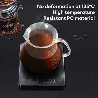 Digital Coffee Scale with Timer and LED Display - Smarsty