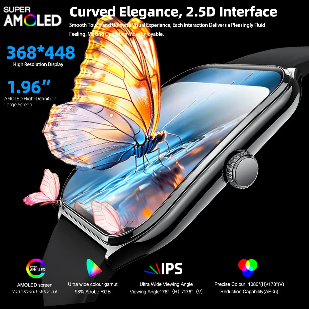 Ultra Thin Smart Watch for Men with AMOLED Screen - Smarsty