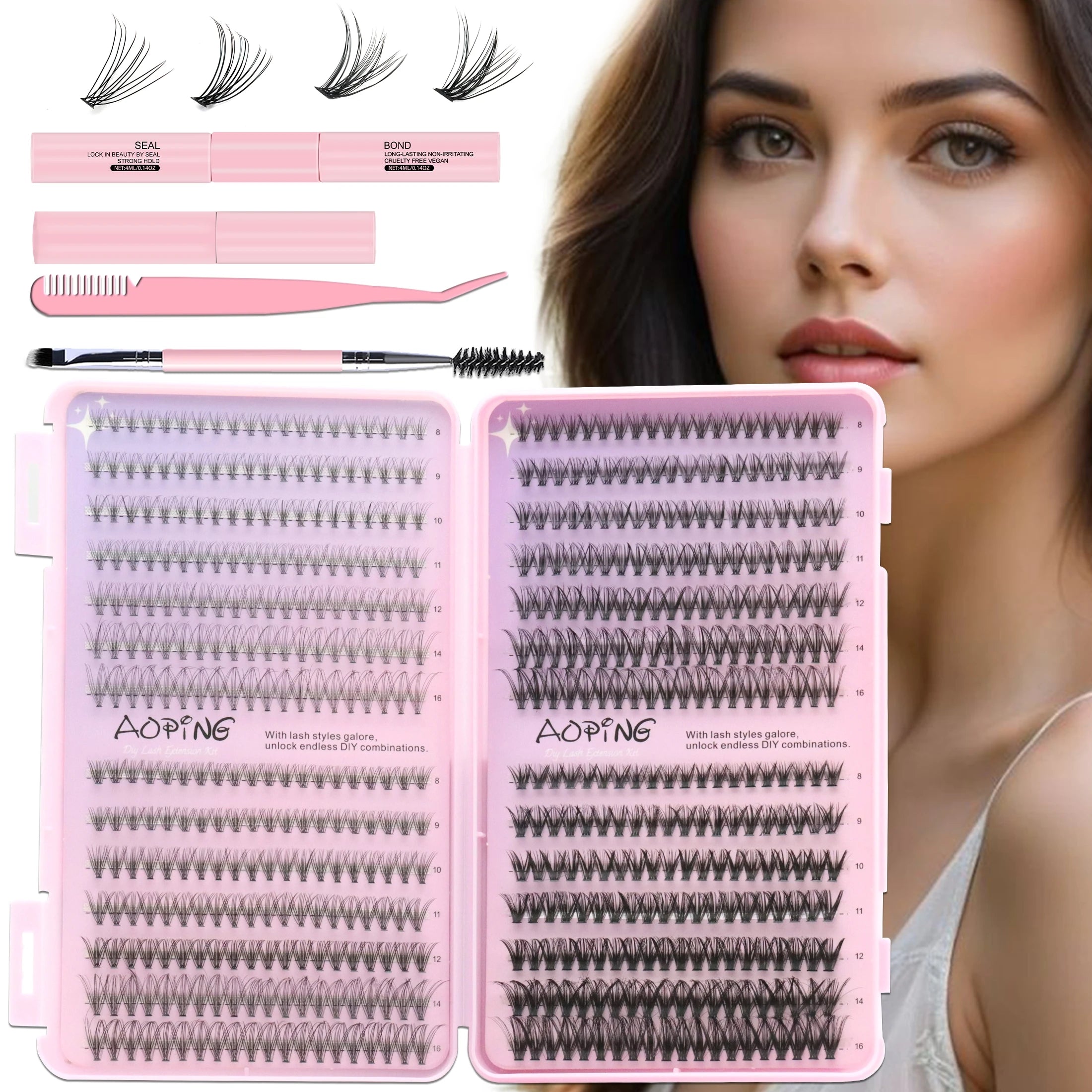 DIY False Eyelashes with Application Tools for All Styles - Smarsty