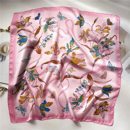 Luxury Silk Scarf Women Satin Shawl Sun Protection Wrap - Smarsty