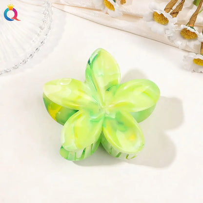 Hawaiian Flower Hair Claw Clips For Thin Hair Lightweight - Smarsty