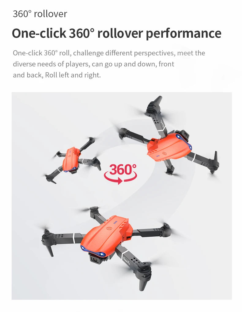 E99 PRO Drone with Flash Professional HD Dual Camera WIFI Obstacle Avoidance RC Helicopters Aerial Photography Quadcopter - Smarsty