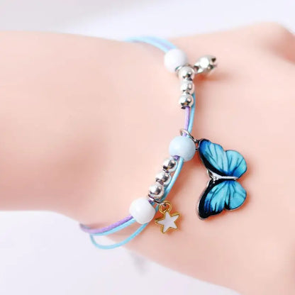 Handmade Boho Leather Charm Bracelet Adjustable Unisex - Smarsty