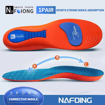 Sport Orthopedic Insoles for Feet Men Women EVA Breathable Shock Absorption Shoes Insole for Running Basketball Sport Care Pads - Smarsty