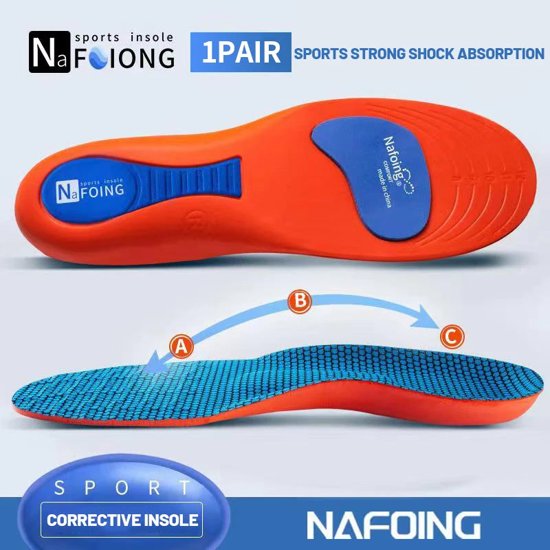 Sport Orthopedic Insoles for Feet Men Women EVA Breathable Shock Absorption Shoes Insole for Running Basketball Sport Care Pads - Smarsty