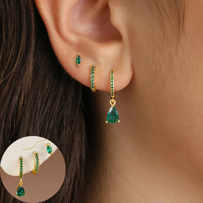 3 Piece Stainless Steel Star Drop Earrings Set for Women - Smarsty