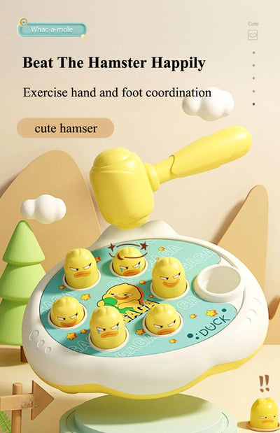 Duck/Frog/Pig Baby Toy Montessori Learning Game Educational Puzzle Gift for 12 24 Months Toddler Boy/Girl with Hammer - Smarsty