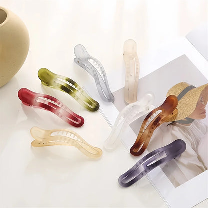 Acrylic Matte Duckbill Hair Claw Clips Strong Comfortable - Smarsty