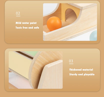 Montessori Infant Wooden Toys Coin Ball Busy Drum Color Shape Cognition Match Educational Sensory Toy Baby Teaching Aid Gifts