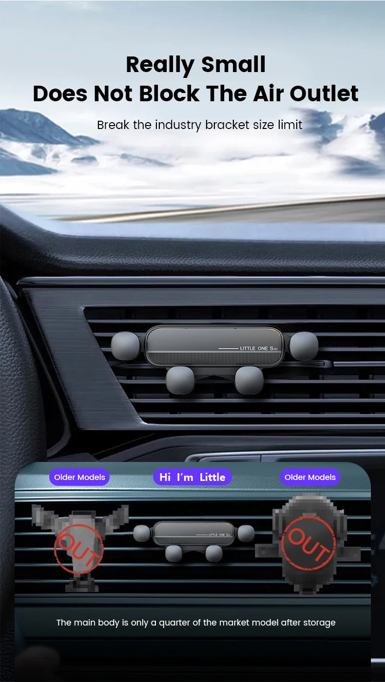 Gravity Car Phone Holder Air Vent Mount For Universal Fit - Smarsty