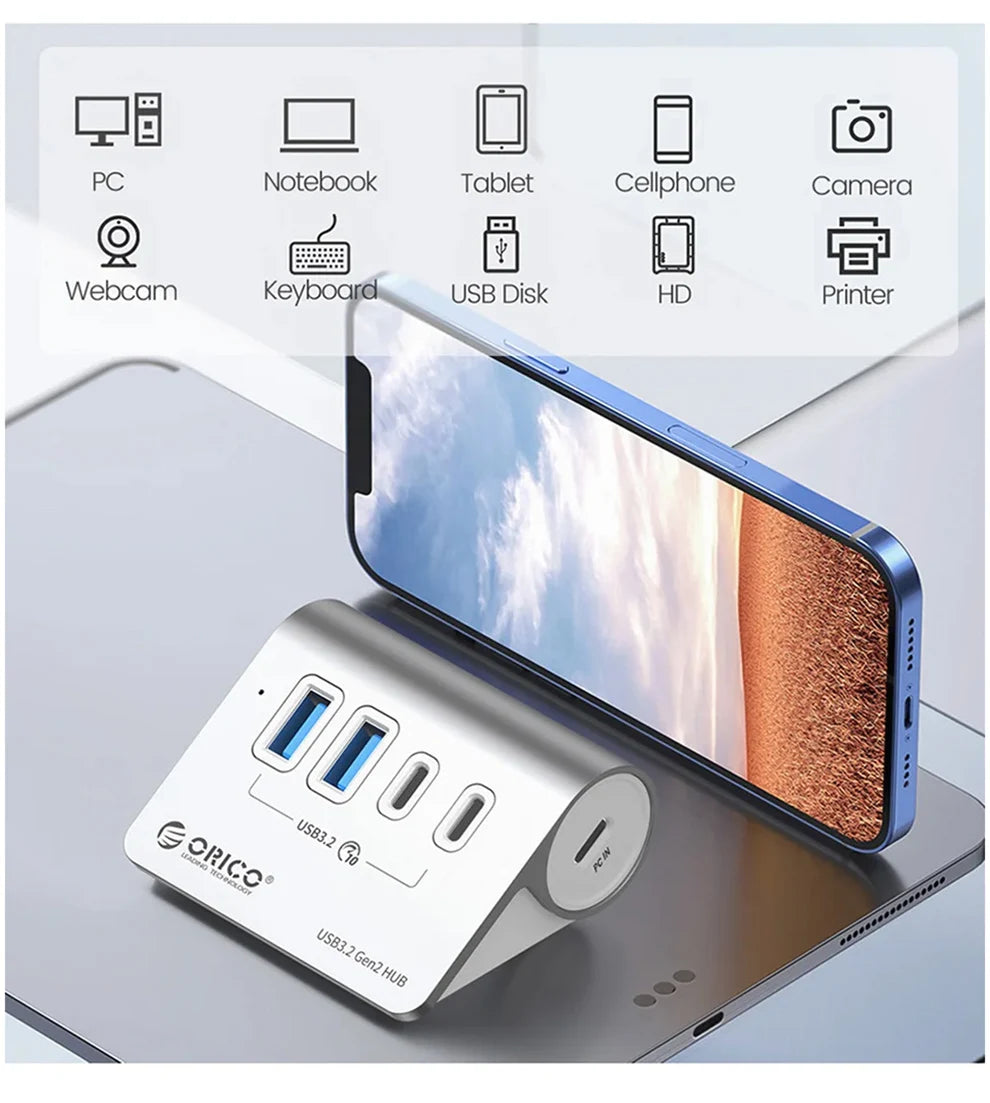 High Performance USB Docking Station With 10Gbps Hub