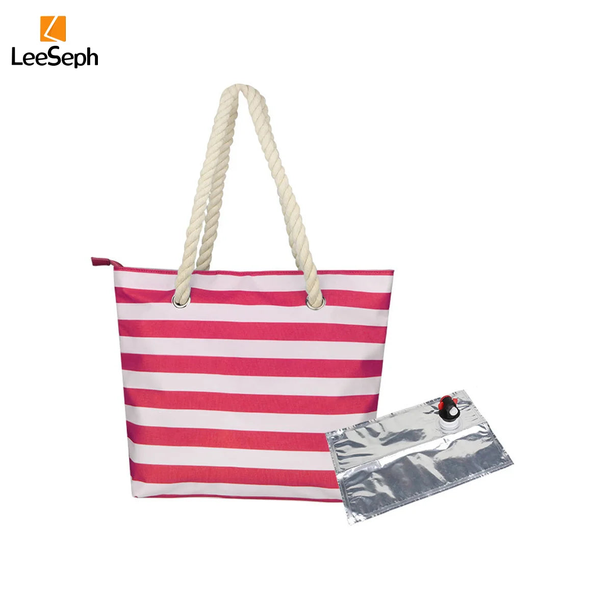 Leeseph Beach Wine Tote Bag with Hidden Dispenser - Smarsty
