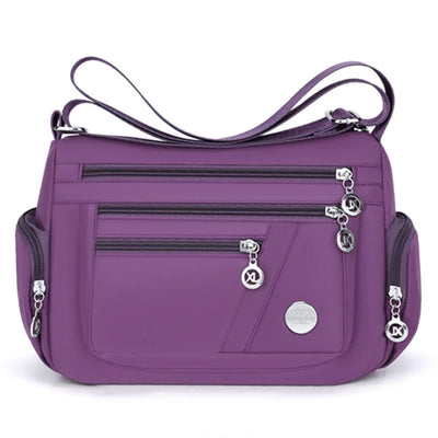 Nylon Crossbody Bag With Multi Compartment Pockets Everyday - Smarsty