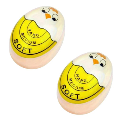1/2pcs Chick Egg Timer Sensitive Color Change Indicator for Hard Soft Boiled Eggs Cooker Kitchen Gadget for Restaurants Bakeries