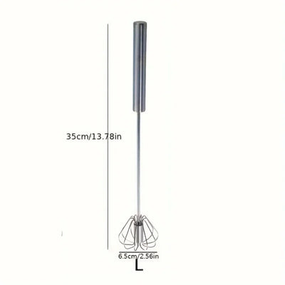 Stainless Steel Egg Beater Durable Semi-Automatic Mixer for Effortless Egg Cream Mixing Stirring and Beating for Kitchen Baking - Smarsty