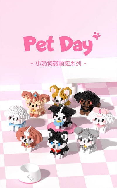 Animal Small Particle Dog Cat  Mini Building Blocks DIY Assembly Brick Sets Educational Toys for Kid 10 To 12 Year Birthday Gift - Smarsty