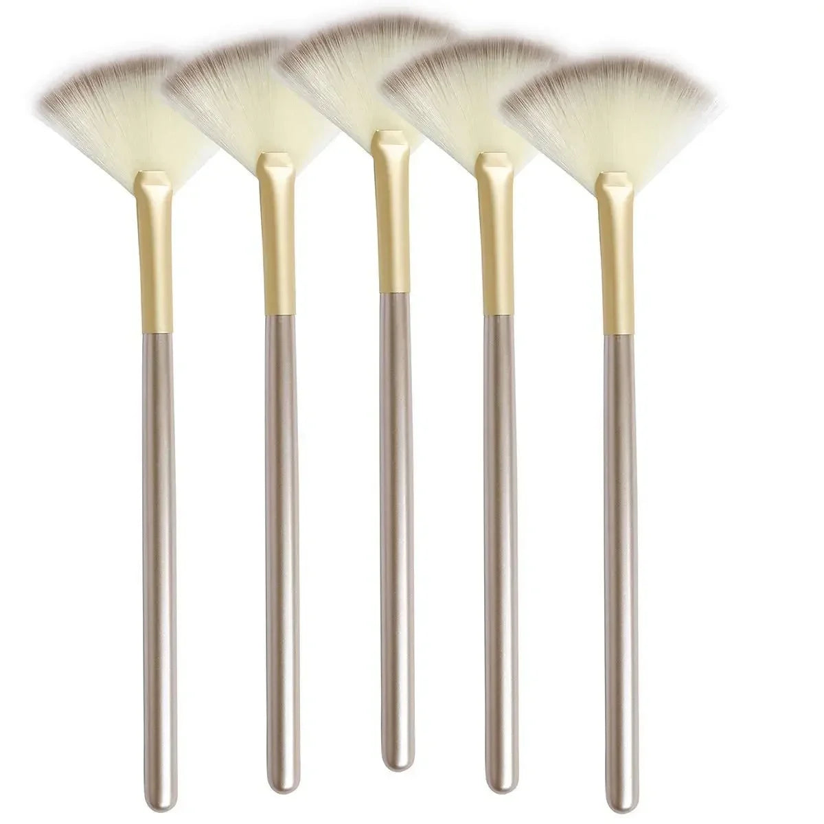 5 Piece Soft Makeup Brush Set with Wooden Handles - Smarsty