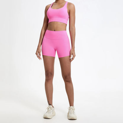 Hearuisavy Running Sports Shorts Women Buttock Lift Gym Leggings Women Cycling Slim Fit Workout Shorts High Waist Yoga Shorts - Smarsty