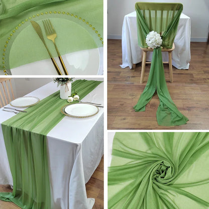 Chiffon Table Runner for Elegant Wedding and Party Decor - Smarsty