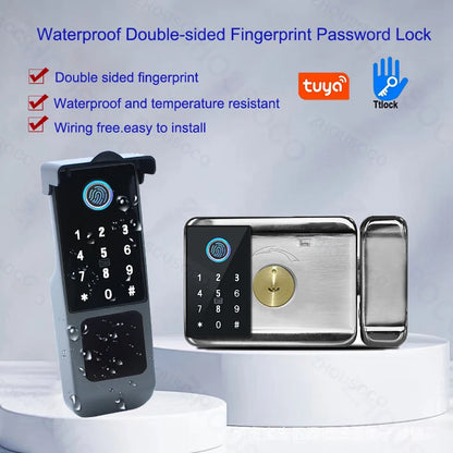 Waterproof Smart Door Lock with Bluetooth and WiFi Control - Smarsty