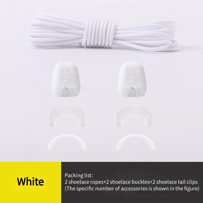 No tie Shoelaces Round Tennis Shoe laces Without ties Adult Kids Fashion Outdoor Running Sneakers Laces Shoes Accesories - Smarsty