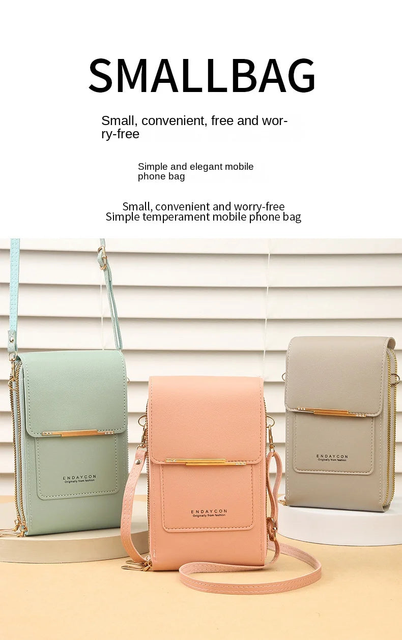 Crossbody Phone Bag With Touch Screen Lock Card Holder - Smarsty