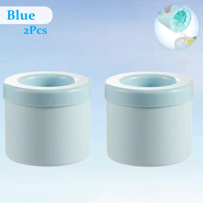 Food grade silicone cylindrical ice tray ice making mold for household kneading, ice storage box, ice cup, quick freezing (small