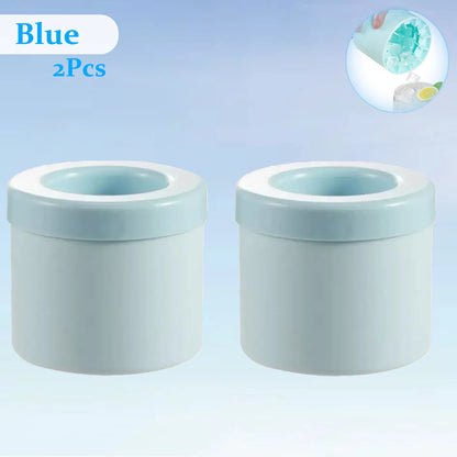 Food grade silicone cylindrical ice tray ice making mold for household kneading, ice storage box, ice cup, quick freezing (small