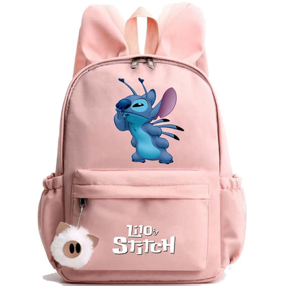 HOT Disney Lilo Stitch Backpack for Girl Boy Student Teenager Children Rucksack Women Casual School Bags Kids Birthday Gift Toy - Smarsty