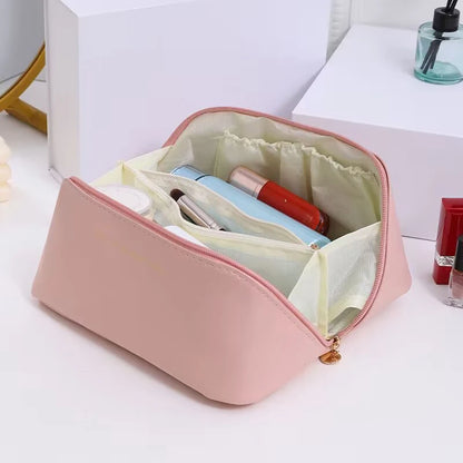 PU Leather Cosmetic Bag Large Capacity Travel Organizer - Smarsty