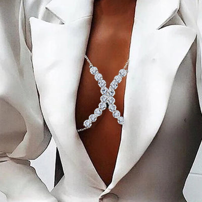 Rhinestone Body Chain Bra Jewelry for Women - Smarsty