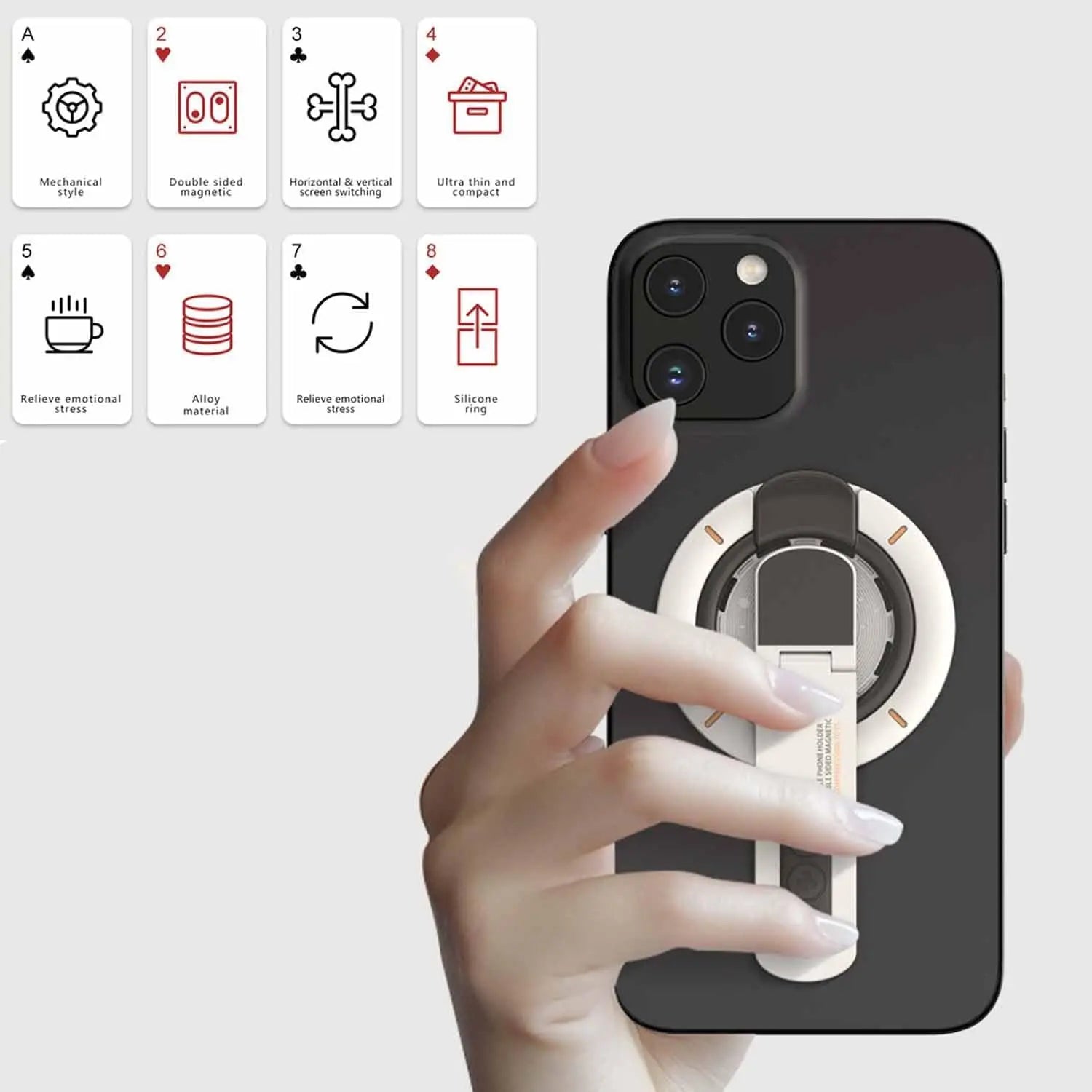 MagSafe Phone Grip Two Sided Magnetic Stand For IPhone - Smarsty