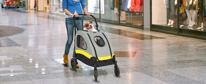 Premium Dog Stroller Foldable Travel Cart for All Breeds - Smarsty