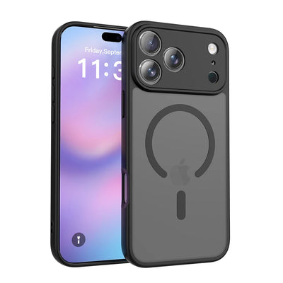 Matte Translucent Phone Case For iPhone 17 16 15 14 13 12 Pro Max Plus For Magsafe Wireless Charge Armor Shockproof Cover
