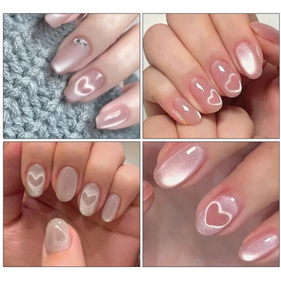 Heart Shaped Cat Eye Nail Magnet Set for DIY Art - Smarsty