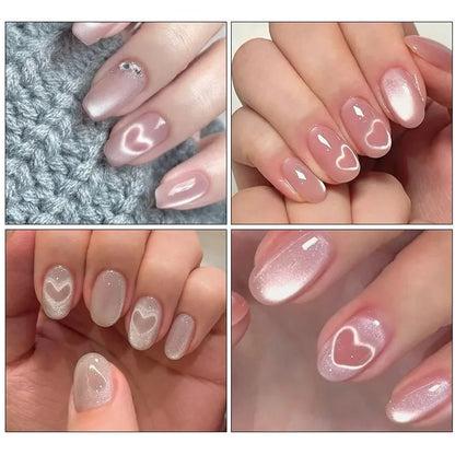 Heart Shaped Cat Eye Nail Magnet Set for DIY Art - Smarsty