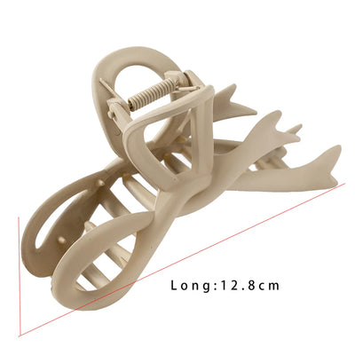 13cm Matte Ribbon Bow Hair Clips Strong Hold Vintage - Smarsty
