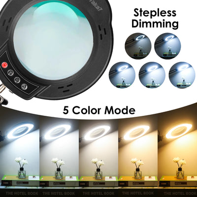 Illuminated Magnifier with 72 LED Lights and 8X/10X Magnification - Smarsty