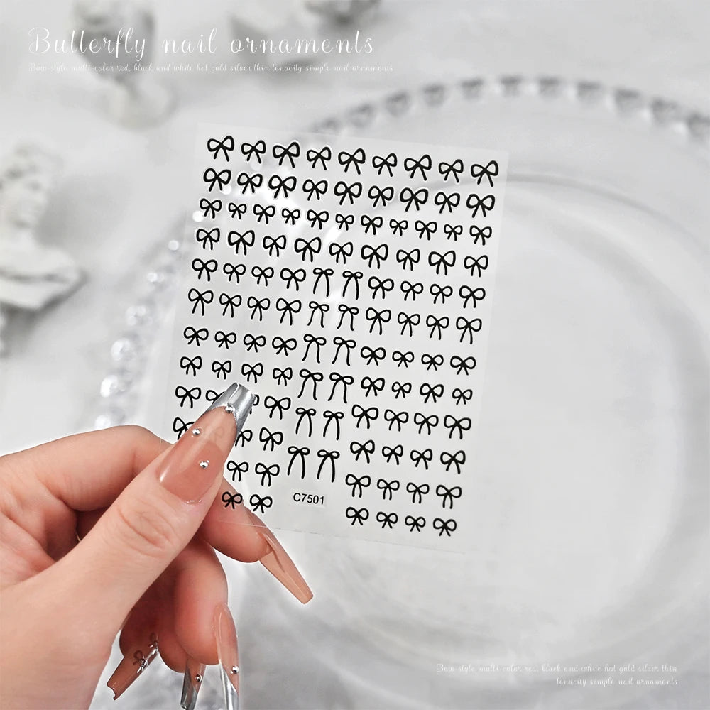 Self-Adhesive 3D Bowknot Nail Stickers for Easy Manicure - Smarsty