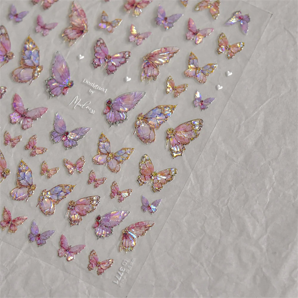 Kawaii Butterfly Nail Stickers for Stunning Manicure Decor - Smarsty
